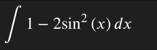 ∈t 1-2sin^2(x)dx