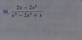  (2x-2x^2)/x^3-2x^2+x 