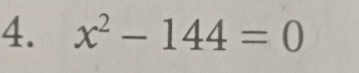 x^2-144=0