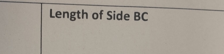 Length of Side BC