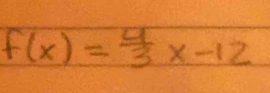 f(x)= 4/3 x-12