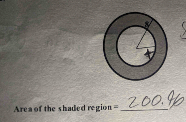 Area of the shaded region=_