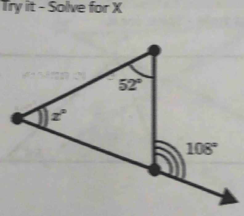 Try it - Solve for X