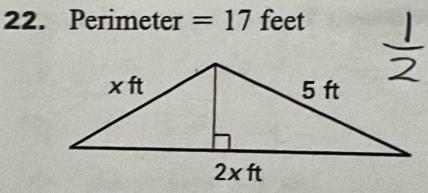 Perimeter =17 feet