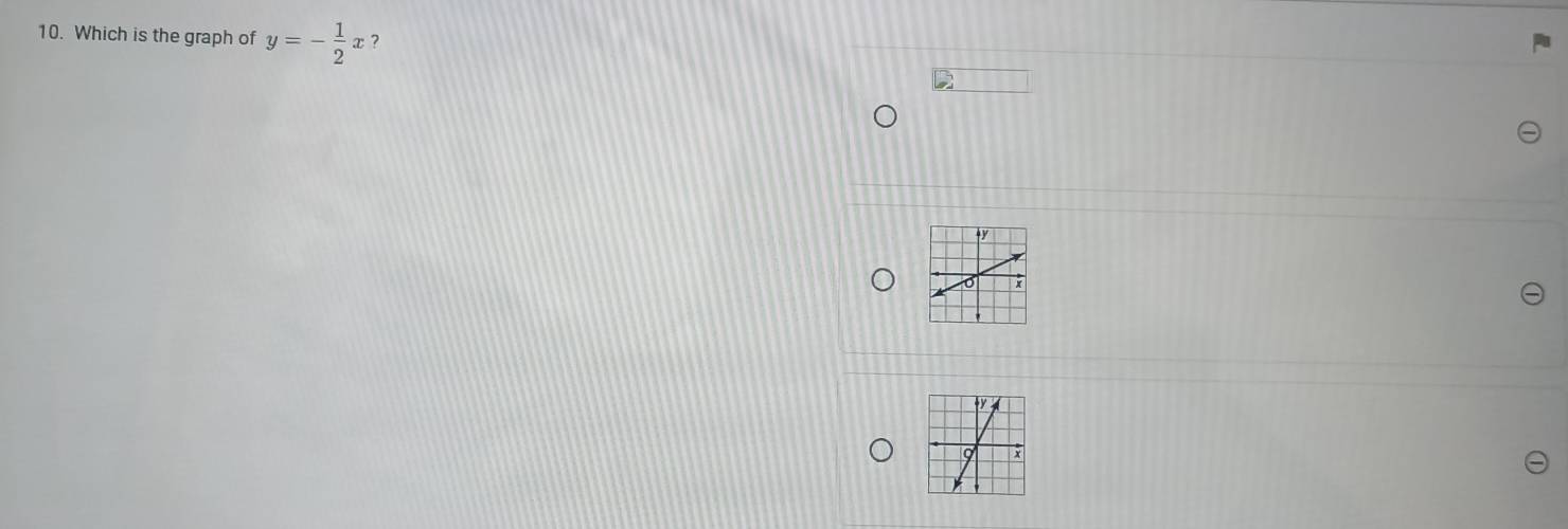 Which is the graph of y=- 1/2 x ?