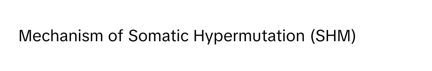 Mechanism of Somatic Hypermutation (SHM)