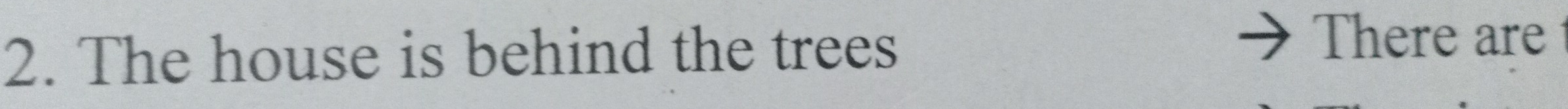 The house is behind the trees 
There are