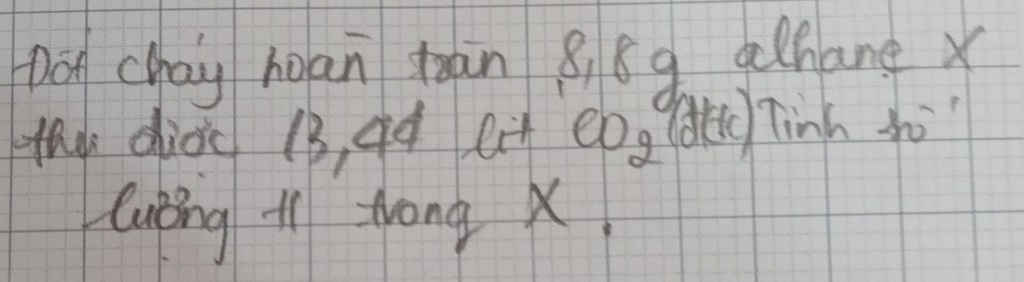 Do chaj hoan toàn 8 89 ghang X
thà didc 1B, 94 eit CO_2(HCl) Tinh 3o" 
Cuèing +í Wrong X