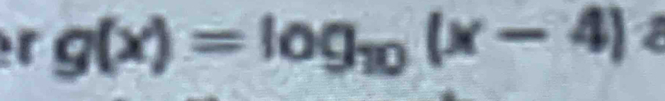 g(x)=log _10(x-4)