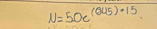 N=50c^((045)· 15).