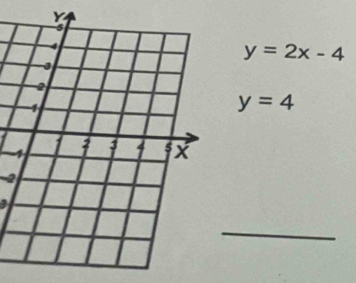 y=2x-4
y=4
2
3
_