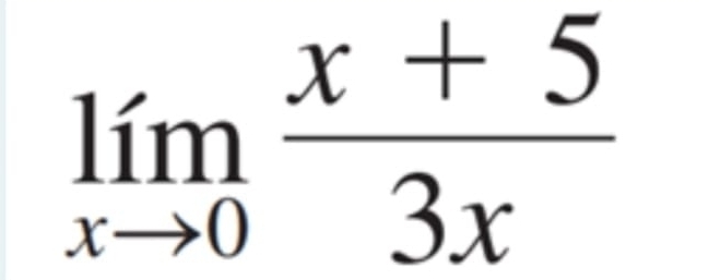 limlimits _xto 0 (x+5)/3x 