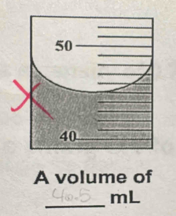 A volume of 
_
mL