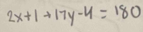 2x+1+17y-4=180