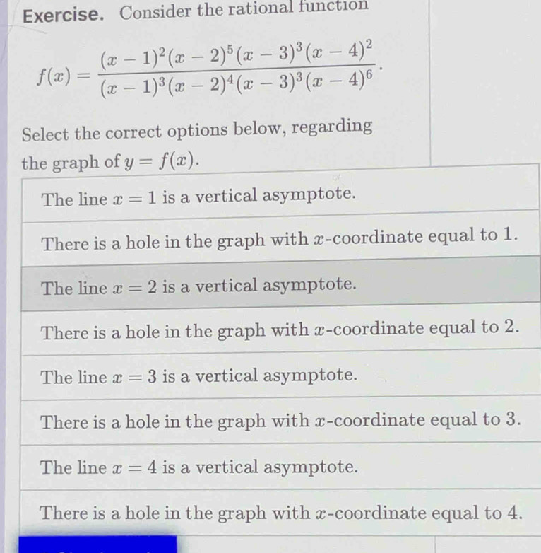 Exercise. Consider the rational function
S
t
.
.
.
4.