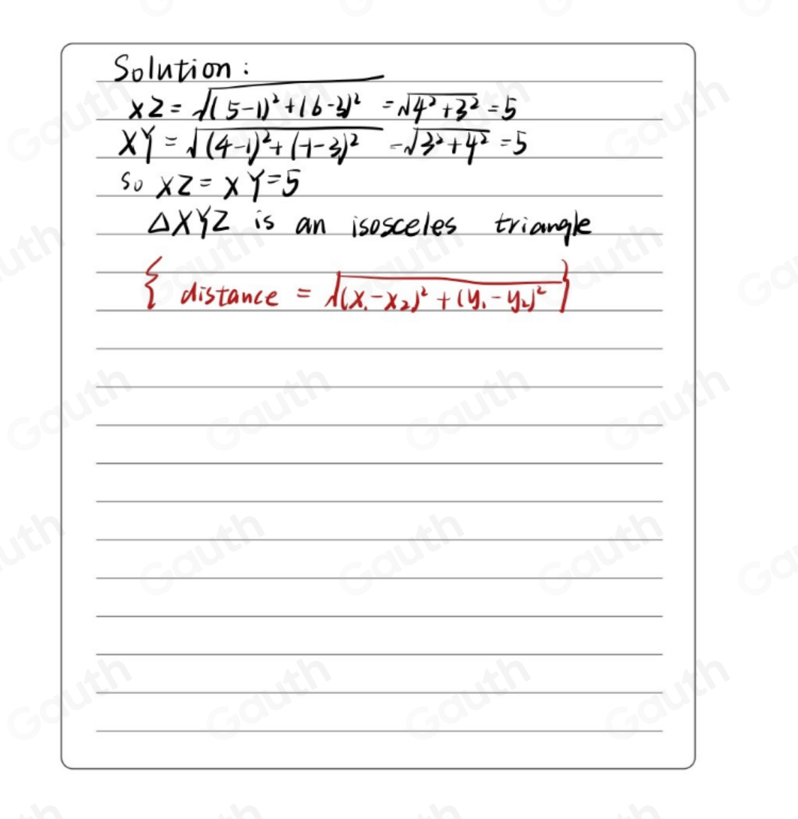 Solved: Which statement proves that XYZ is an isosceles right triangle ...