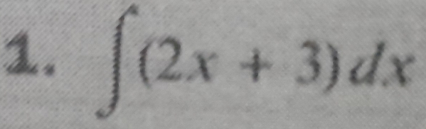 ∈t (2x+3)dx