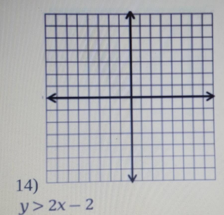 14
y>2x-2