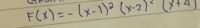 F(x)=-(x-1)^2(x-2)^2(x+4)