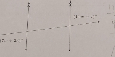 (11w+2)^circ 
(7w+23)^circ 