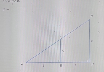 Solve for
x=