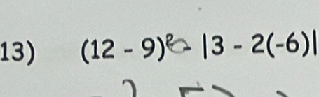 (12 - 9) |3-2(-6)|