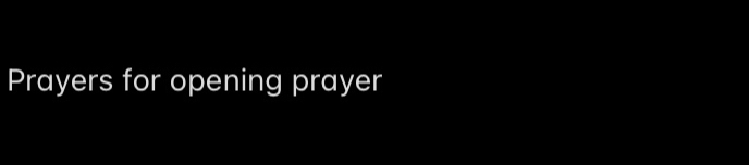 Prayers for opening prayer