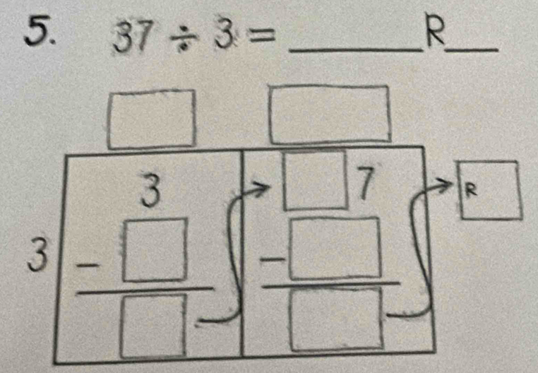 37/ 3= _R_