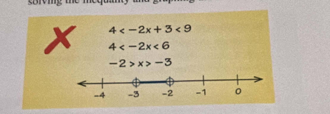 sorvig u meça 
x 4 <9</tex>
4
-2>x>-3