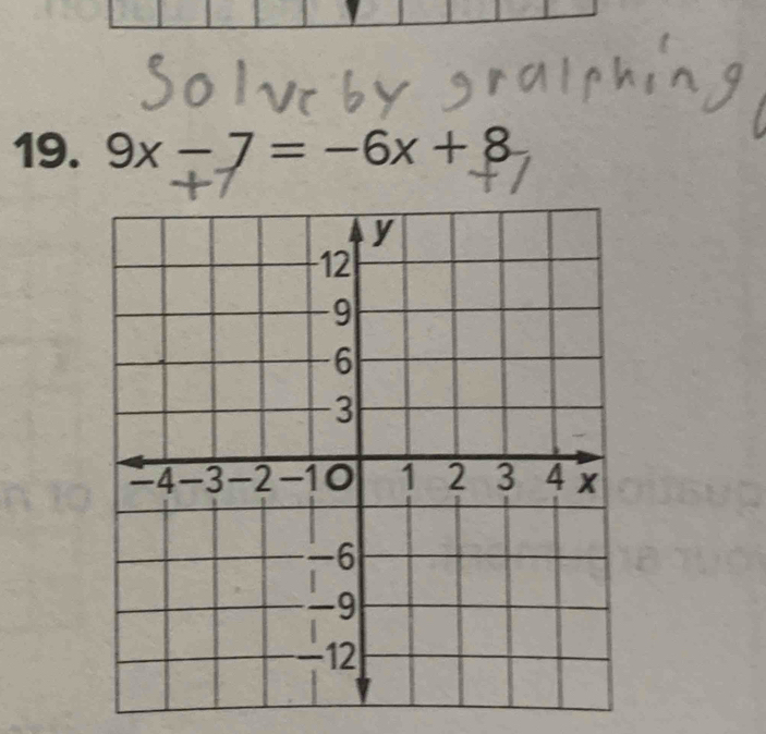 9x-7=-6x+8