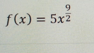 f(x)=5x^(frac 9)2