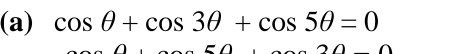 cos θ +cos 3θ +cos 5θ =0