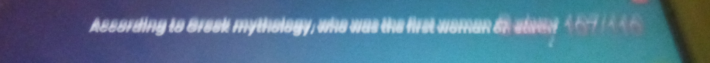 Asserding to Breek mythology, who was the first weman on stwe AAHAE