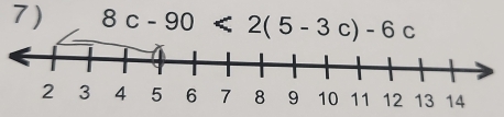 7 ) 8c-90<2(5-3c)-6c