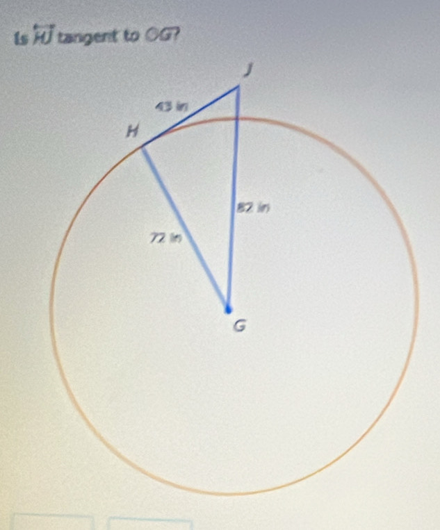 is overleftrightarrow HJ tangent to OG?