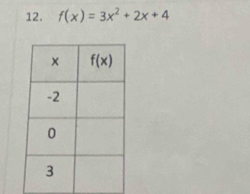 f(x)=3x^2+2x+4