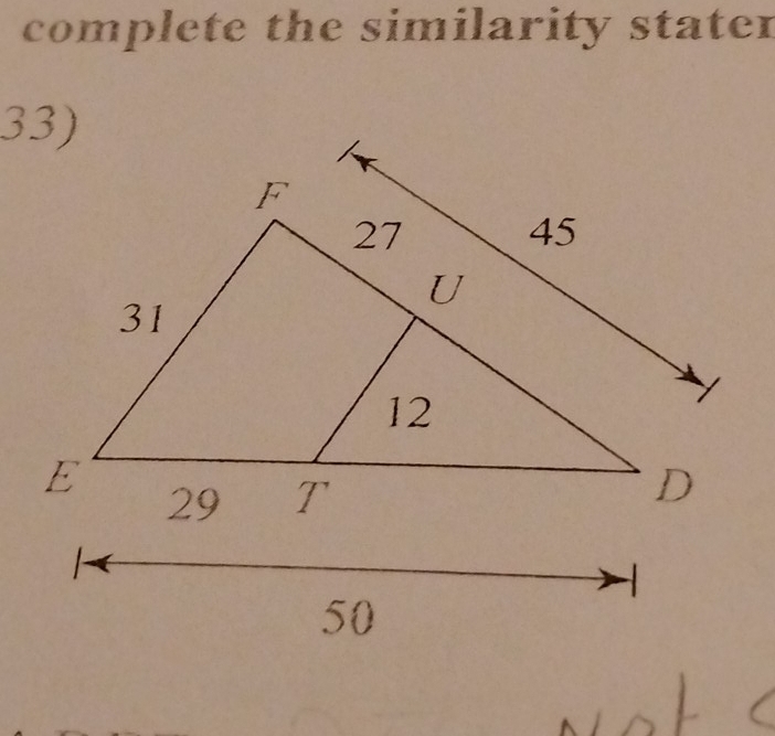 complete the similarity stater