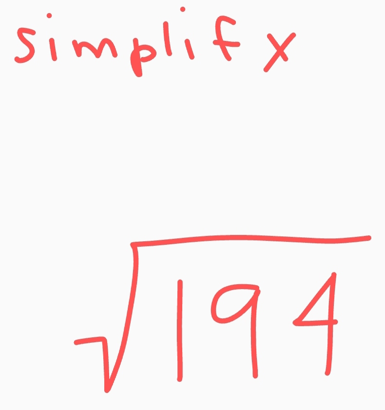 simplif x
sqrt(194)