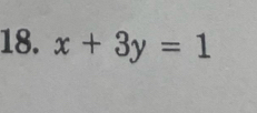 x+3y=1