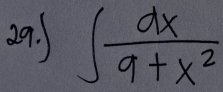 ∈t  dx/9+x^2 