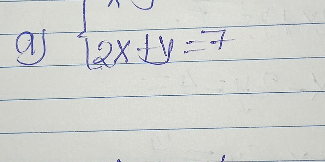 as [2x+y=7