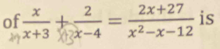 of सं र = x is