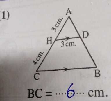 BC= _ ... : cm.