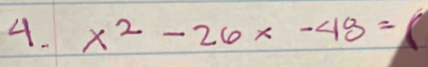 x^2-26x-48=