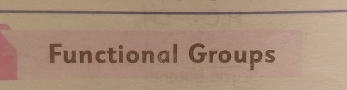 Functional Groups