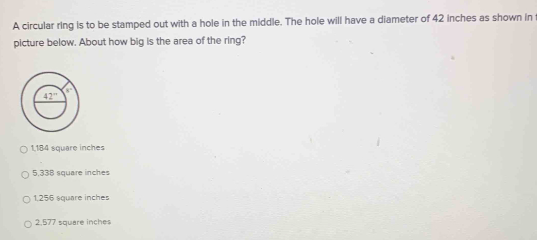 A circular ring is to be stamped out with a hole in the middle. The ...