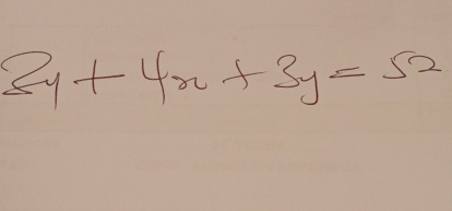 8y+4x+3y=52