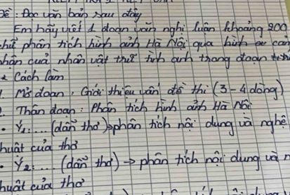 è: Boo yán bàn nou day 
Emhǒg uei I deonjàn nghi luán khoàng 200
hú phān hich hib ann Hā Nái quā hàh ou can 
hán duà mhān wā thut tinh an thang doon te 
Cach Cam 
Lmǒ doan, Già thiōu jàn dà thi (3 -4 dong) 
2. Thán doan: Phan hich hinh aib Hā Nái
y_2= (dàn tho )phān hichnái dàng và nghè 
huat cua tha
y_2.(dan the)-pphān hich nái dung uàn 
huat buà tha