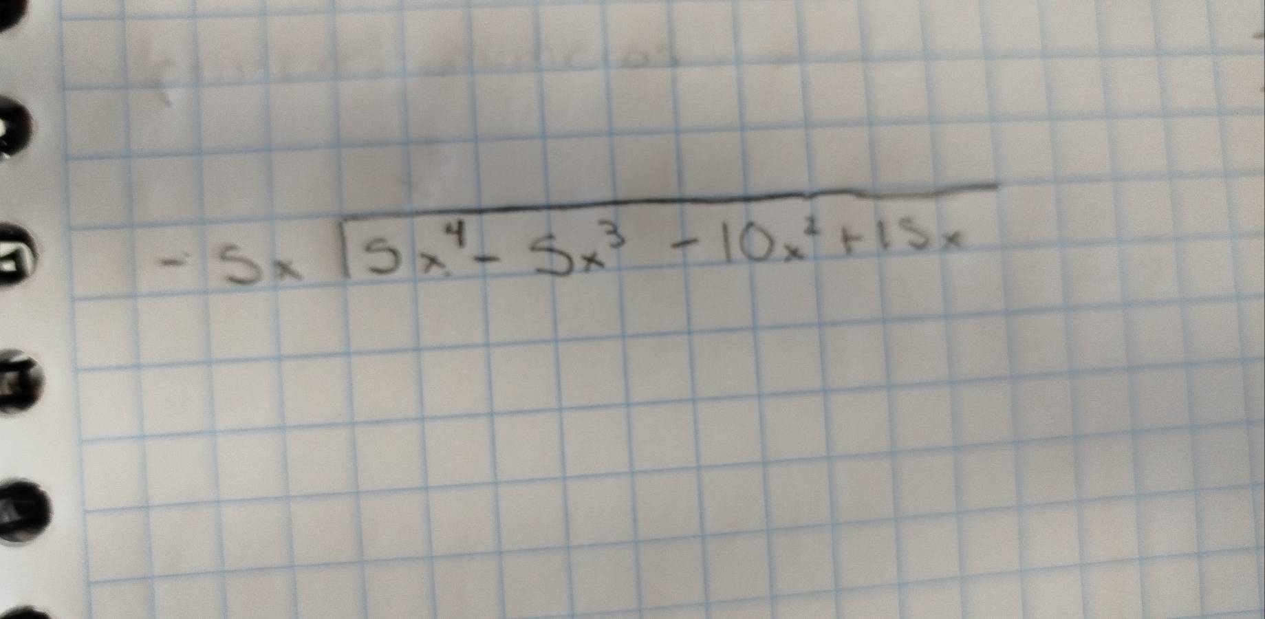 -5xsqrt(5x^4-5x^3-10x^2+15x)