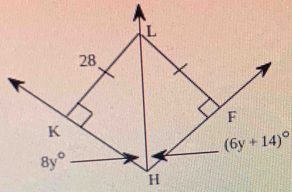 L
28
F
K
(6y+14)^circ 
8y°
H